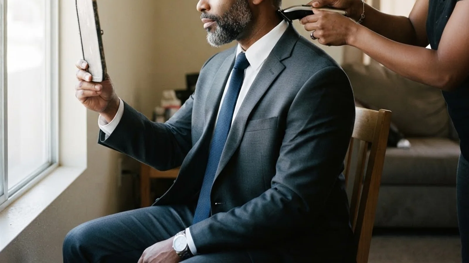 Professional mobile barber service before court appearance in Las Vegas