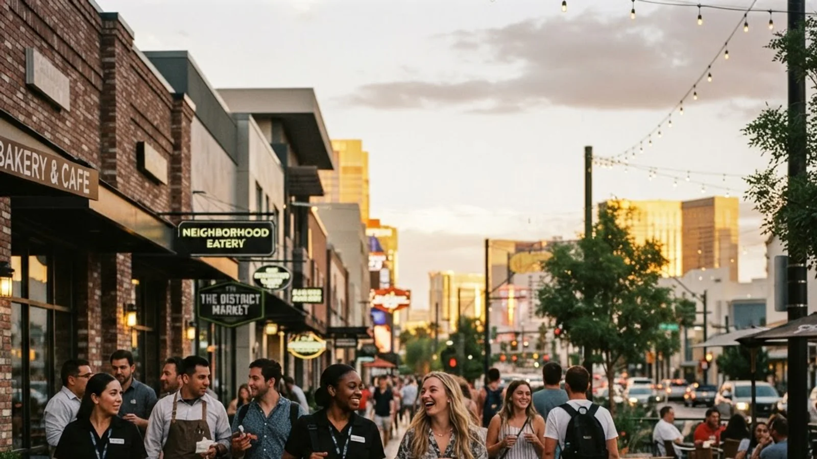 Thriving Las Vegas Strip skyline showing economic growth and prosperity
