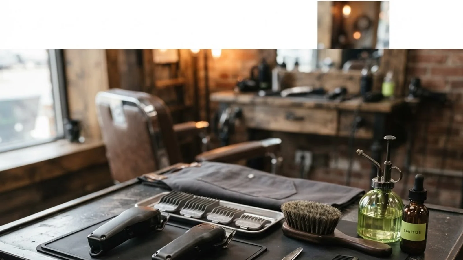 Professional mobile barber tools and equipment used in Las Vegas services