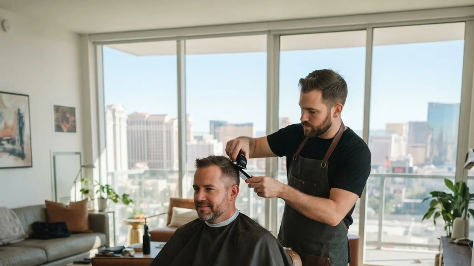 Professional mobile grooming services for Las Vegas executives and business travelers