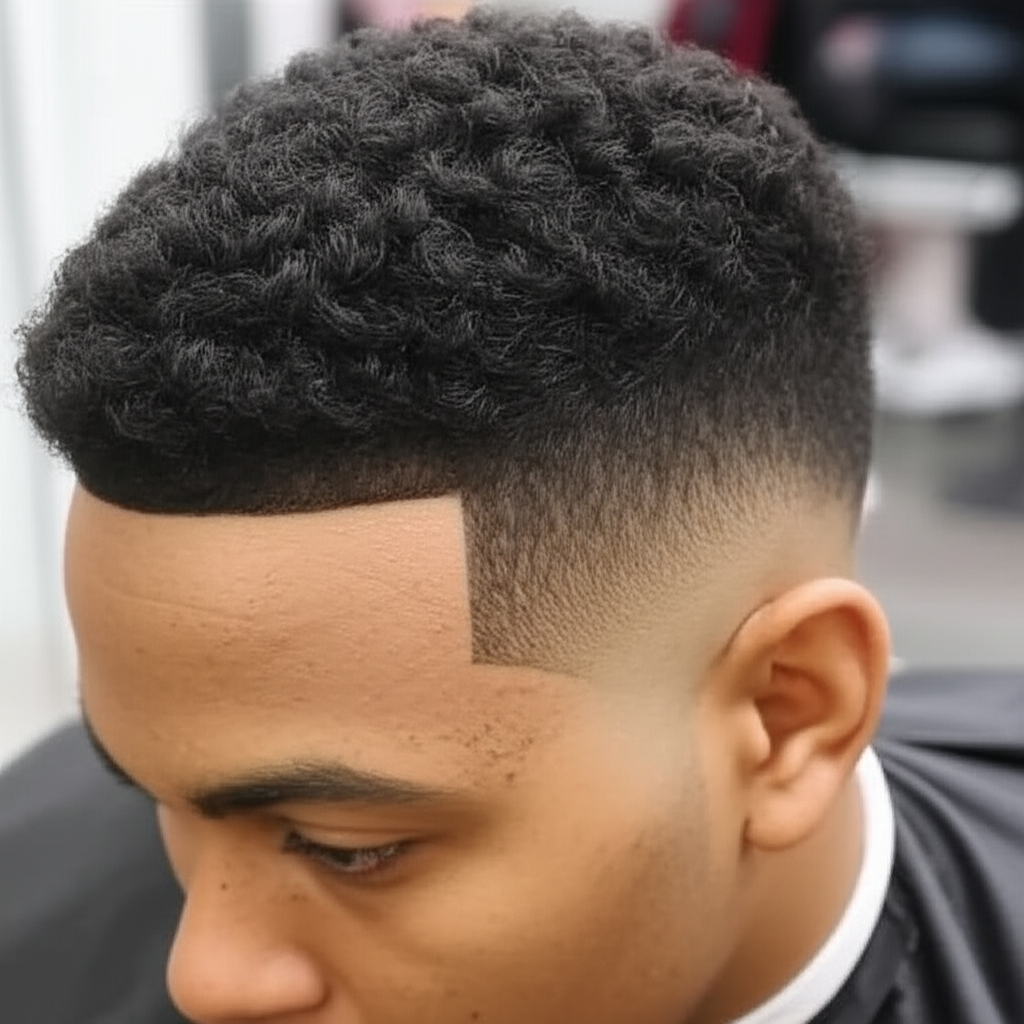 Caucasian man with modern textured crop haircut